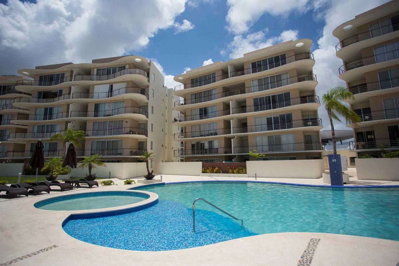 3Br Apt With Pool Cancún Exteriör bild